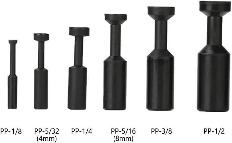 ROZESAZZ 60 Pcs Push to Connect Fittings, Cap Style Pneumatic Blanking Plugs, Push-to-Connect Fitting Plug, Fittings for 1/8 5/32 1/4 5/16 3/8 1/2 Inner Dia Tube Connect - Image 2